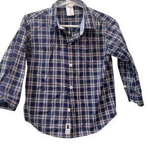 Janie & Jack baby boys 18-24 months blue plaid button down